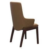 Mint High Back Dining Chair - Paloma Taupe - Brown Wood - D100 Armchair