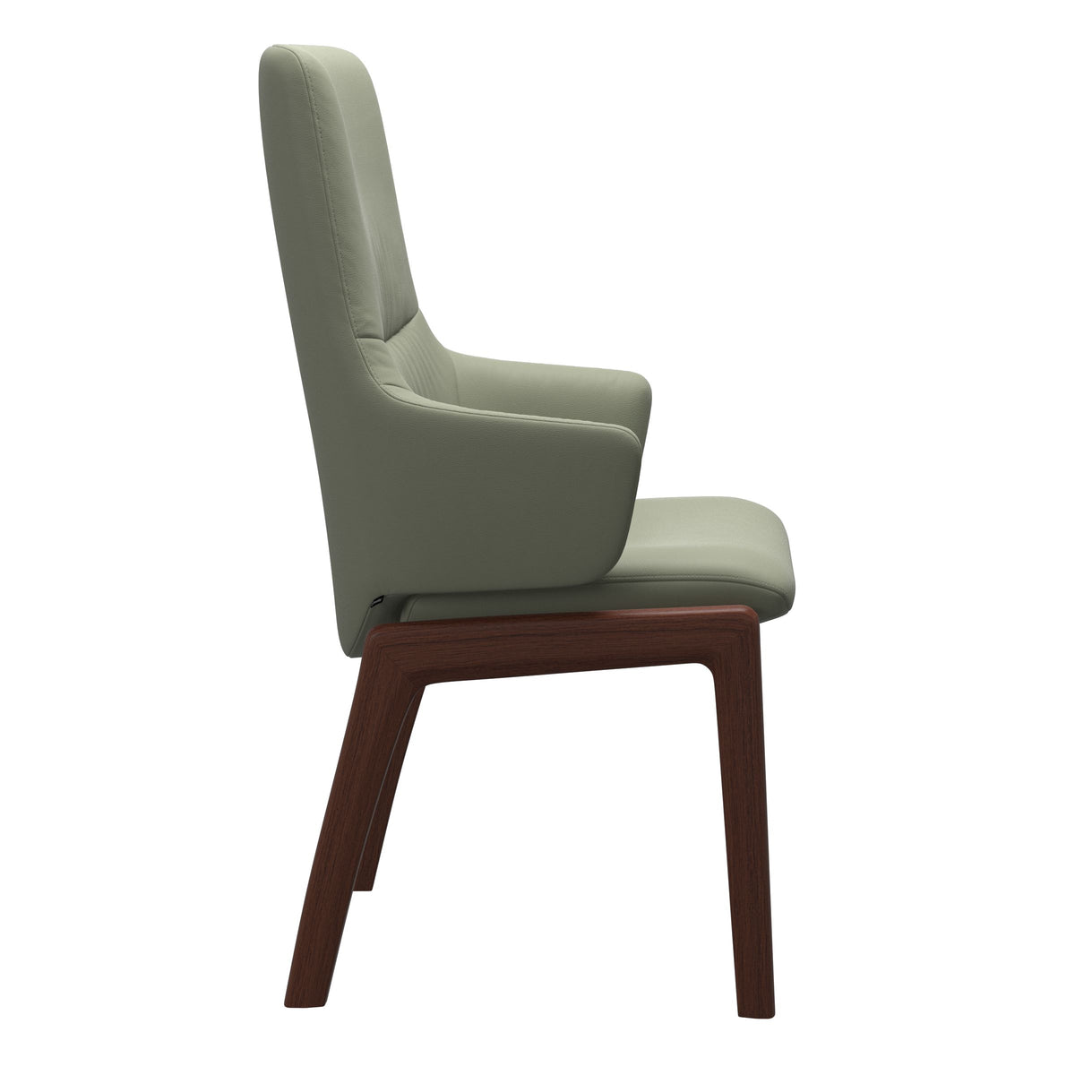 Mint High Back Dining Chair - Paloma Shadow Green - Walnut Wood - D100 Armchair