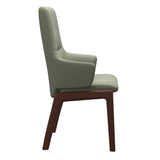 Mint High Back Dining Chair - Paloma Shadow Green - Walnut Wood - D100 Armchair