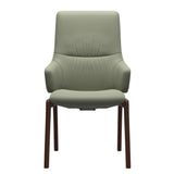 Mint High Back Dining Chair - Paloma Shadow Green - Walnut Wood - D100 Armchair