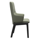 Mint High Back Dining Chair - Paloma Shadow Green - Black Wood - D100 Armchair