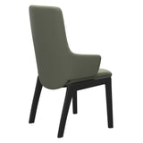 Mint High Back Dining Chair - Paloma Shadow Green - Black Wood - D100 Armchair