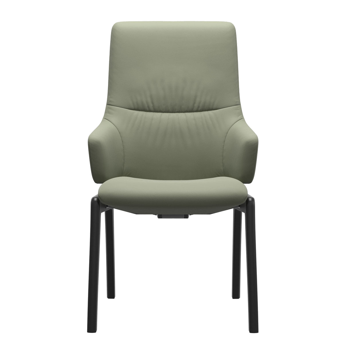 Mint High Back Dining Chair - Paloma Shadow Green - Black Wood - D100 Armchair