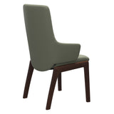 Mint High Back Dining Chair - Paloma Shadow Green - Brown Wood - D100 Armchair