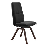 Mint High Back Dining Chair - Paloma Black - Walnut Wood - Armless