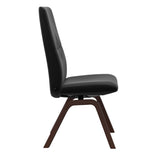 Mint High Back Dining Chair - Paloma Black - Walnut Wood - Armless