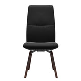 Mint High Back Dining Chair - Paloma Black - Walnut Wood - Armless