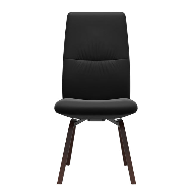 Mint High Back Dining Chair - Paloma Black - Walnut Wood - Armless