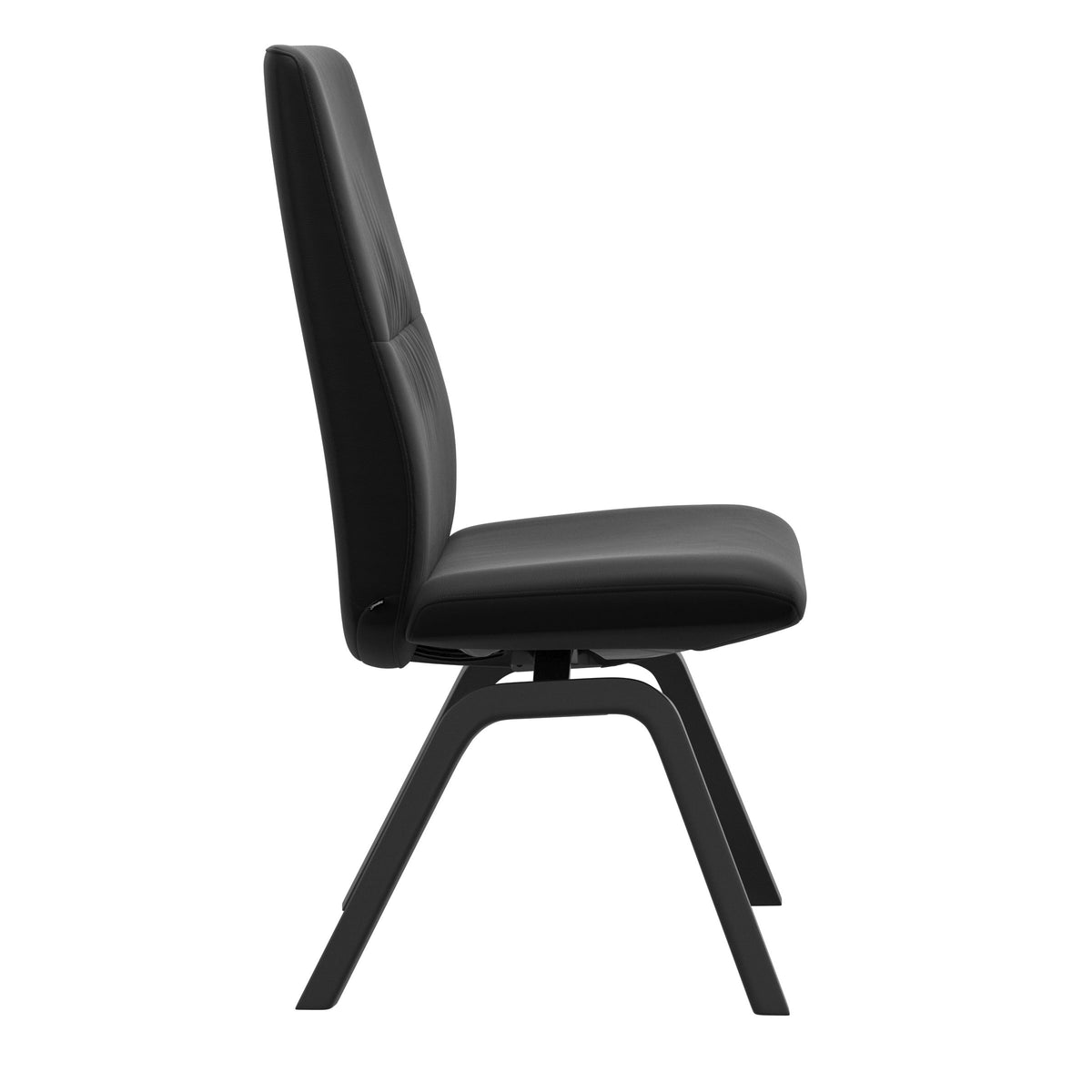 Mint High Back Dining Chair - Paloma Black - Black Wood - Armless