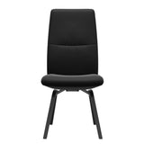 Mint High Back Dining Chair - Paloma Black - Black Wood - Armless