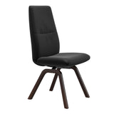 Mint High Back Dining Chair - Paloma Black - Brown Wood - Armless