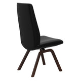 Mint High Back Dining Chair - Paloma Black - Brown Wood - Armless