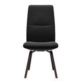 Mint High Back Dining Chair - Paloma Black - Brown Wood - Armless