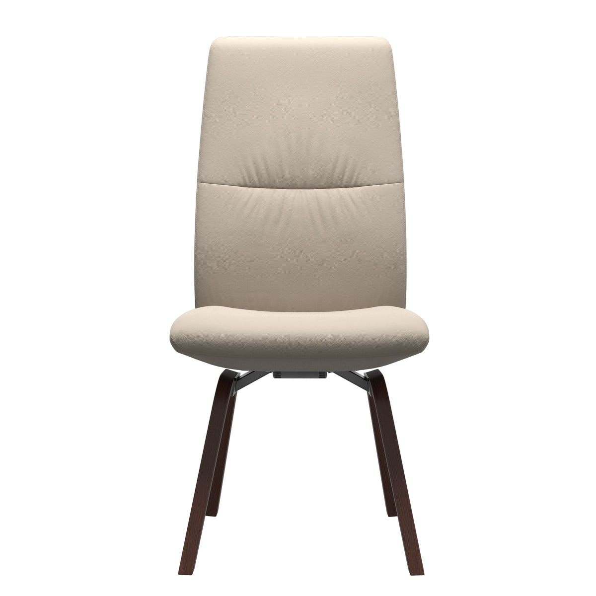 Mint High Back Dining Chair - Paloma Fog - Walnut Wood - Armless