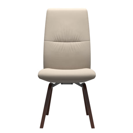 Mint High Back Dining Chair - Paloma Fog - Walnut Wood - Armless