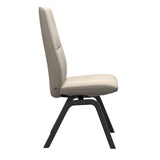 Mint High Back Dining Chair - Paloma Fog - Black Wood - Armless