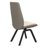 Mint High Back Dining Chair - Paloma Fog - Black Wood - Armless