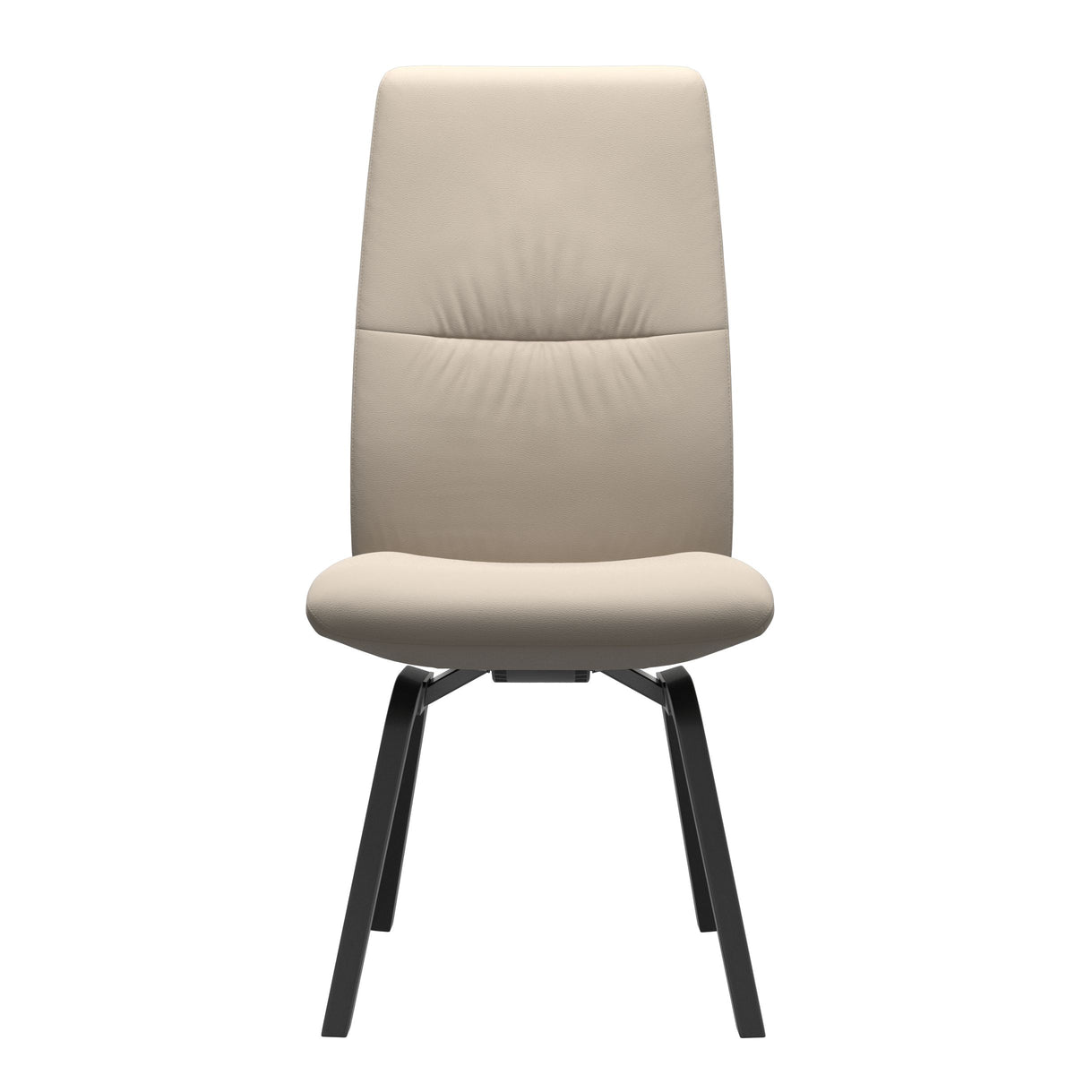 Mint High Back Dining Chair - Paloma Fog - Black Wood - Armless