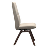 Mint High Back Dining Chair - Paloma Fog - Brown Wood - Armless