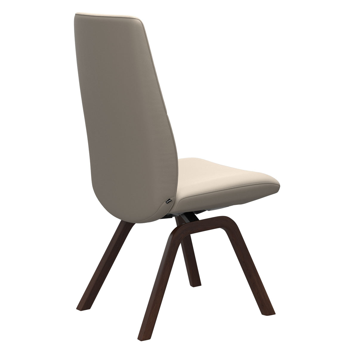 Mint High Back Dining Chair - Paloma Fog - Brown Wood - Armless