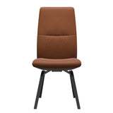 Mint High Back Dining Chair - Paloma New Cognac - Black Wood - Armless