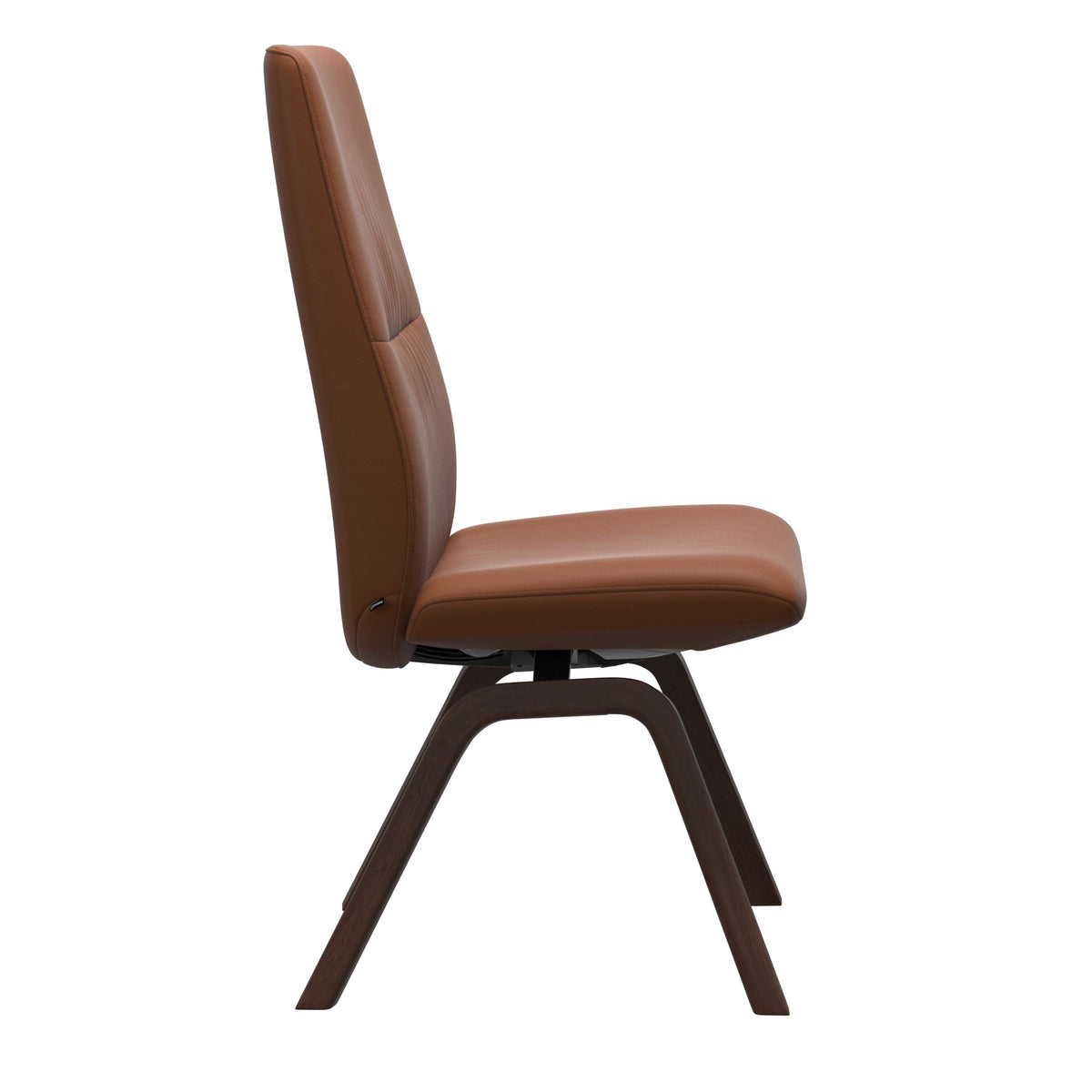 Mint High Back Dining Chair - Paloma New Cognac - Brown Wood - Armless