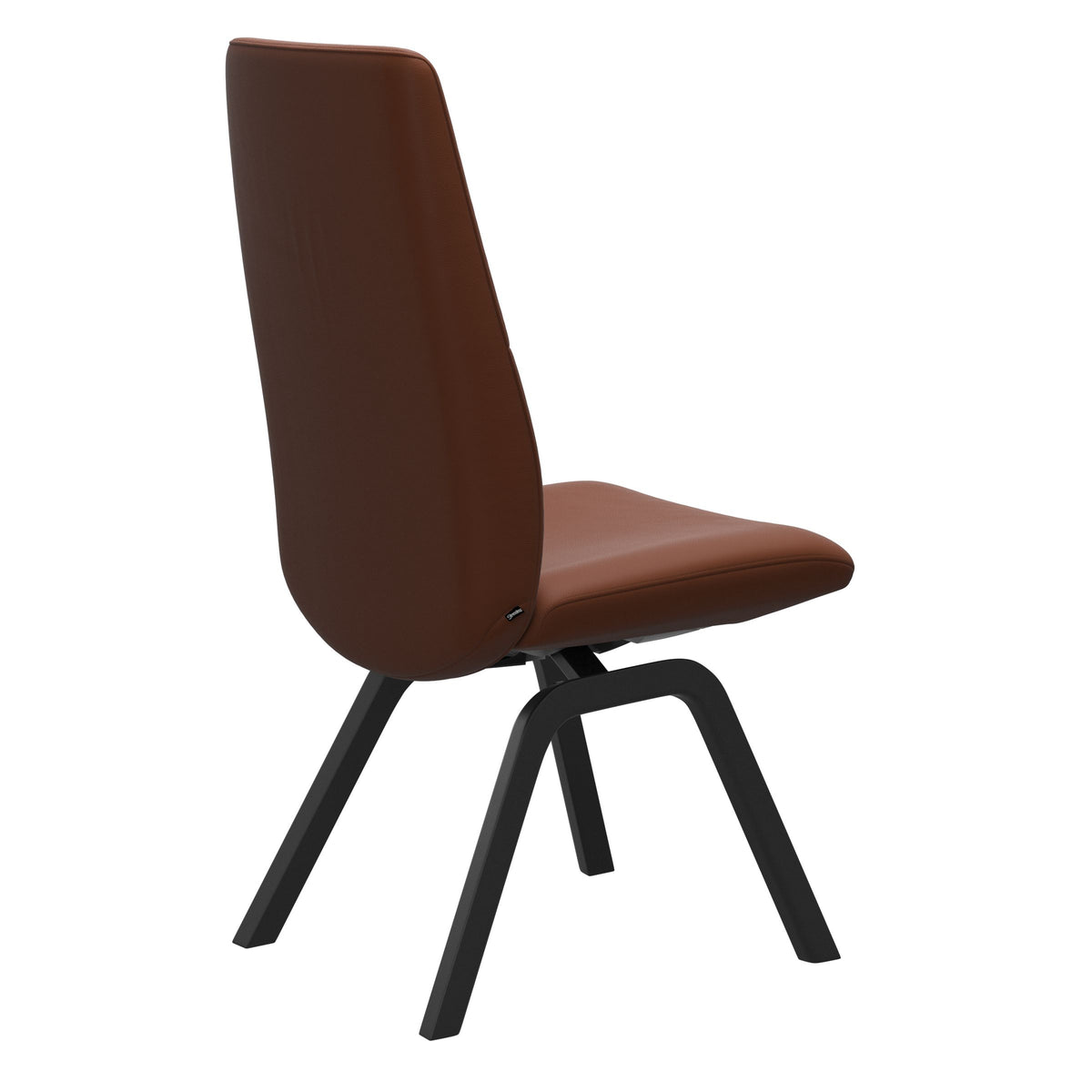 Mint High Back Dining Chair - Paloma Copper - Black Wood - Armless