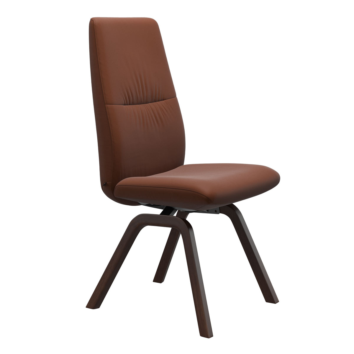 Mint High Back Dining Chair - Paloma Copper - Brown Wood - Armless