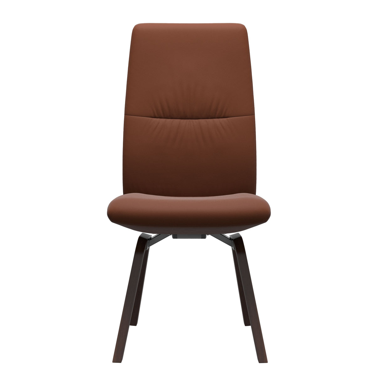 Mint High Back Dining Chair - Paloma Copper - Brown Wood - Armless