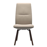 Mint High Back Dining Chair - Paloma Mushroom - Brown Wood - Armless
