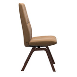 Mint High Back Dining Chair - Paloma Taupe - Walnut Wood - Armless