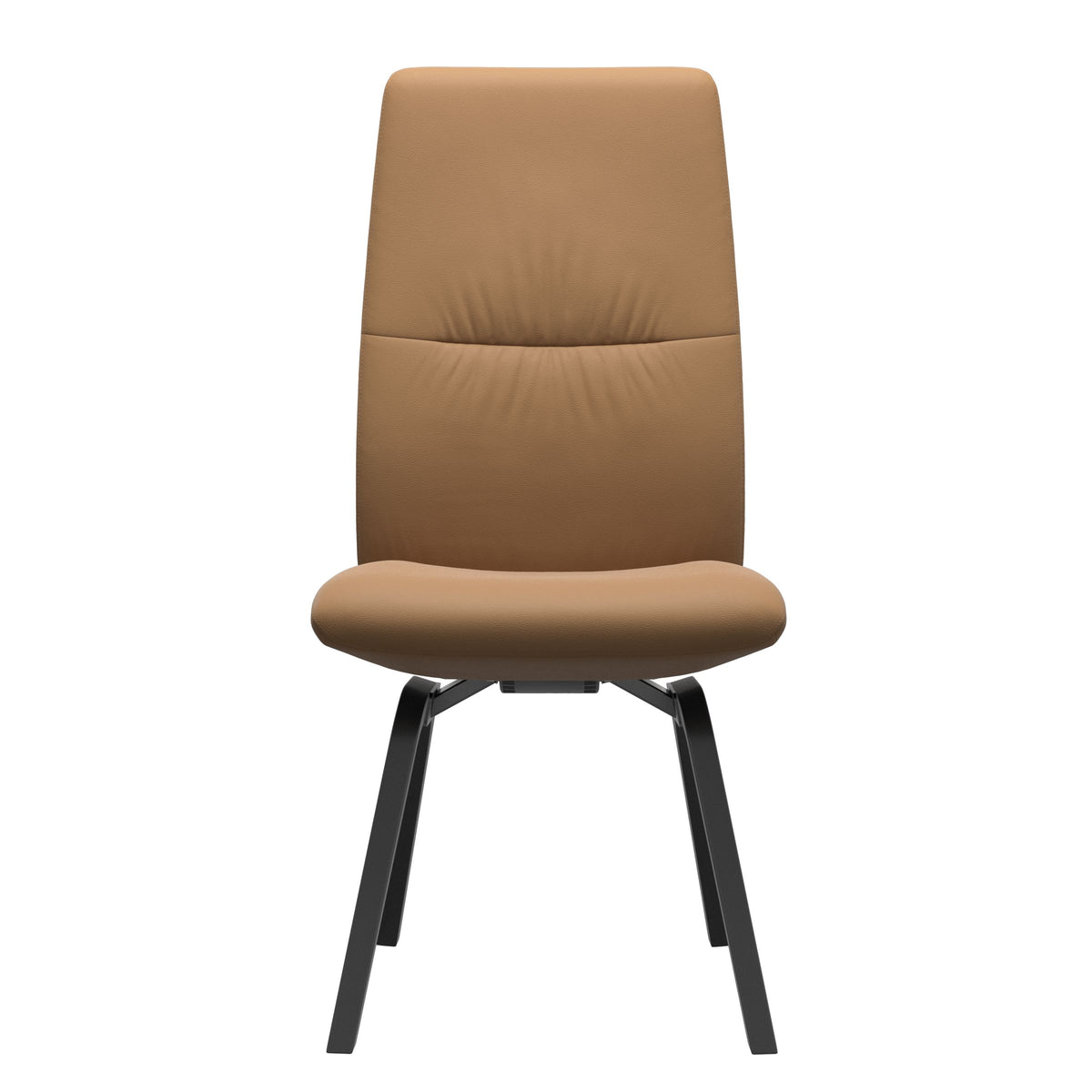 Mint High Back Dining Chair - Paloma Taupe - Black Wood - Armless