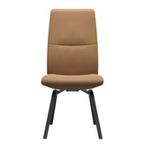 Mint High Back Dining Chair - Paloma Taupe - Black Wood - Armless