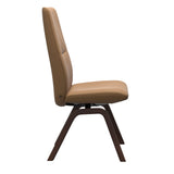 Mint High Back Dining Chair - Paloma Taupe - Brown Wood - Armless