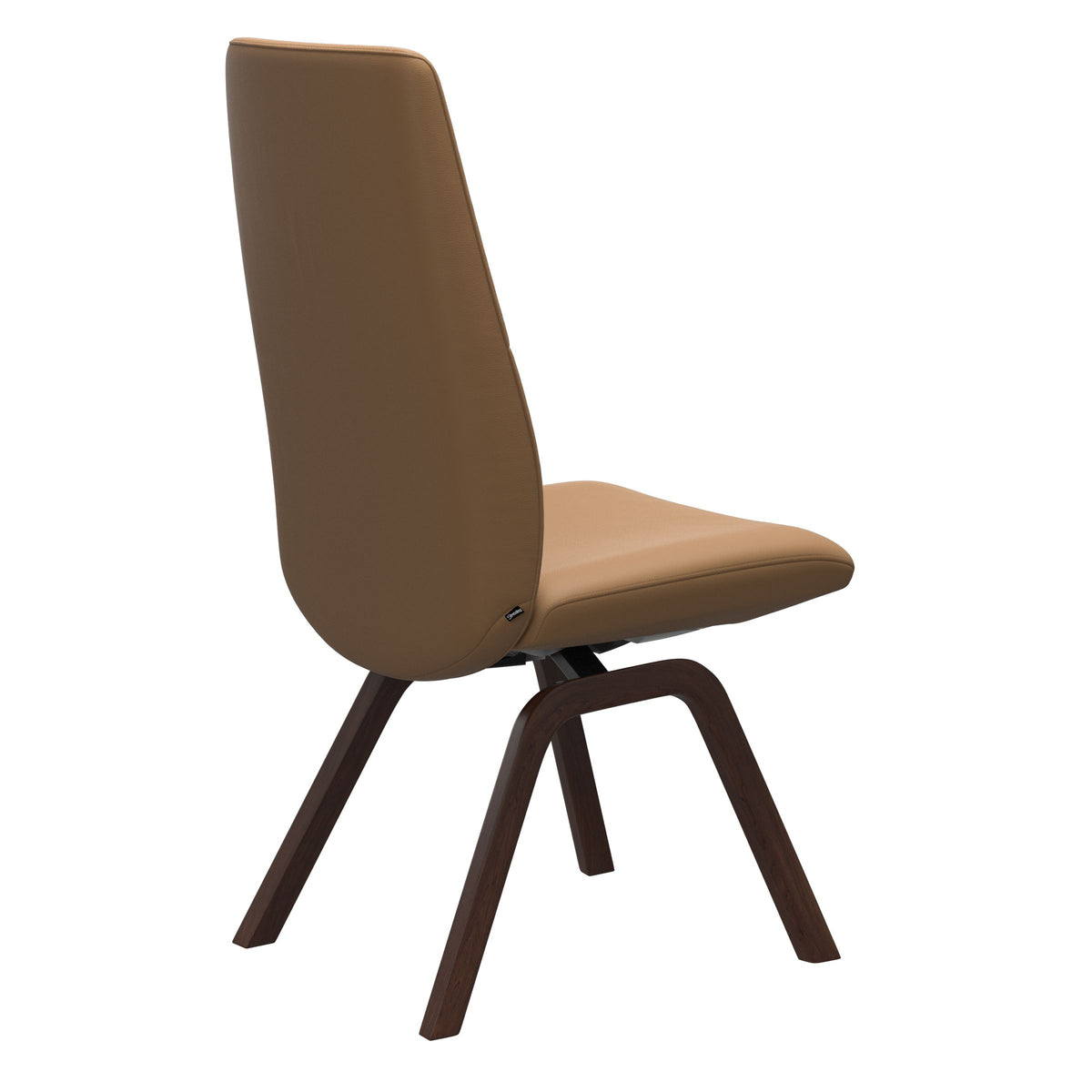 Mint High Back Dining Chair - Paloma Taupe - Brown Wood - Armless
