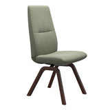 Mint High Back Dining Chair - Paloma Shadow Green - Walnut Wood - Armless