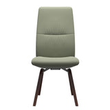 Mint High Back Dining Chair - Paloma Shadow Green - Walnut Wood - Armless