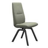 Mint High Back Dining Chair - Paloma Shadow Green - Black Wood - Armless