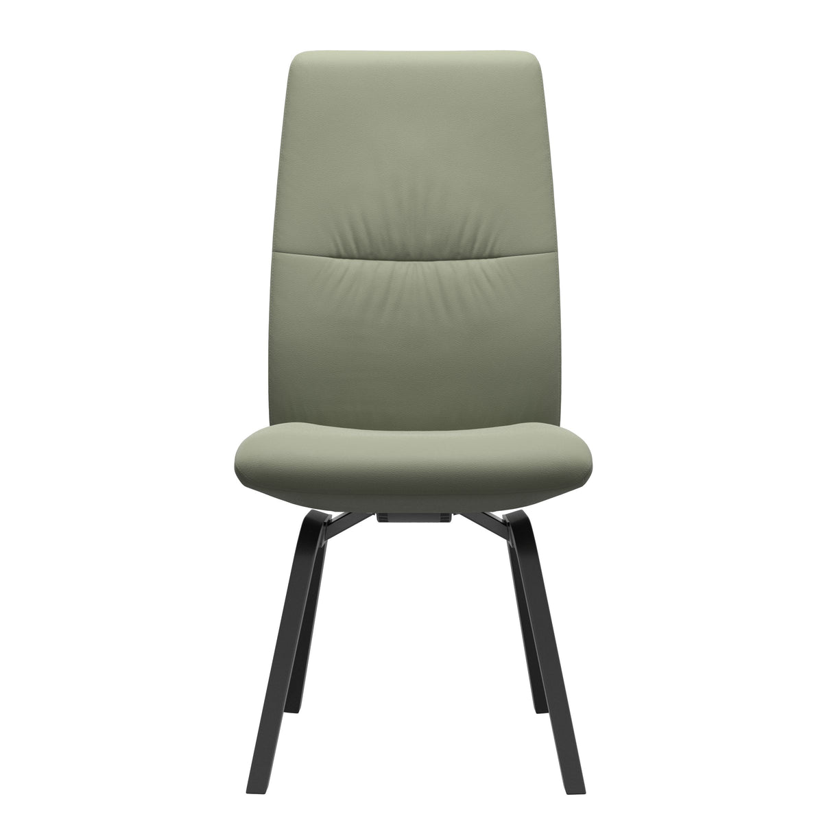 Mint High Back Dining Chair - Paloma Shadow Green - Black Wood - Armless