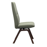 Mint High Back Dining Chair - Paloma Shadow Green - Brown Wood - Armless