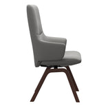 Mint High Back Dining Chair - Paloma Silver Grey - Walnut Wood - Armchair