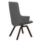 Mint High Back Dining Chair - Paloma Silver Grey - Walnut Wood - Armchair