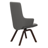 Mint High Back Dining Chair - Paloma Silver Grey - Brown Wood - Armchair