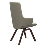 Mint High Back Dining Chair - Paloma Light Grey - Walnut Wood - Armchair