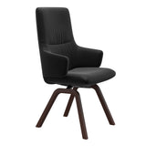 Mint High Back Dining Chair - Paloma Black - Walnut Wood - Armchair