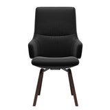 Mint High Back Dining Chair - Paloma Black - Walnut Wood - Armchair