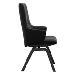 Mint High Back Dining Chair - Paloma Black - Black Wood - Armchair
