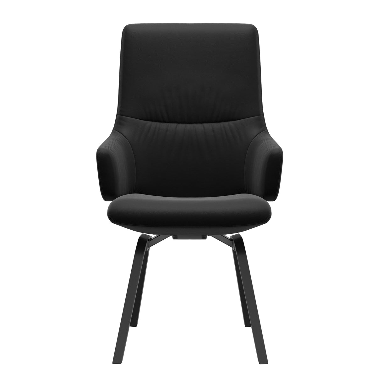 Mint High Back Dining Chair - Paloma Black - Black Wood - Armchair
