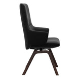 Mint High Back Dining Chair - Paloma Black - Brown Wood - Armchair