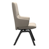 Mint High Back Dining Chair - Paloma Fog - Black Wood - Armchair